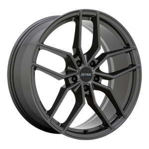 20x8.5 5x115 Petrol Wheels P5C Gloss Gunmetal 40 offset 76.1 hub