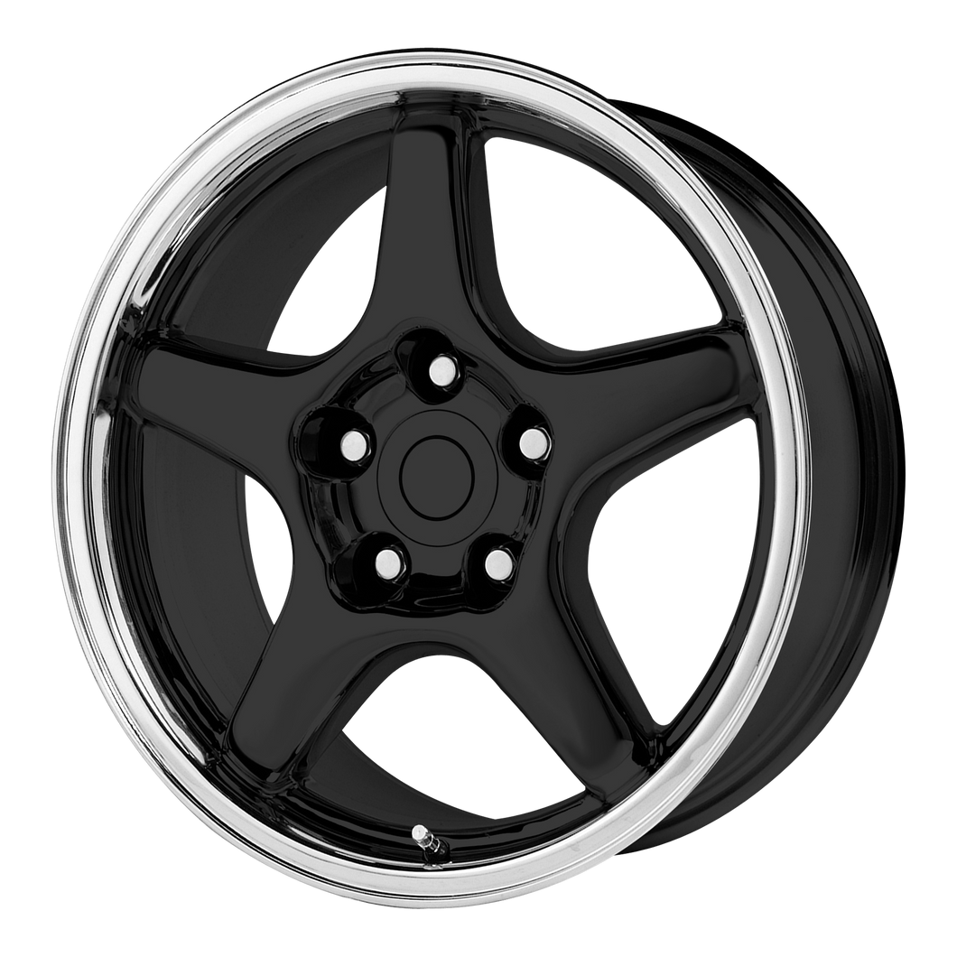 17x9.5 5x120.65 OE Creations Replica Wheels PR103 Gloss Black/Machined Lip 38 offset 70.7 hub