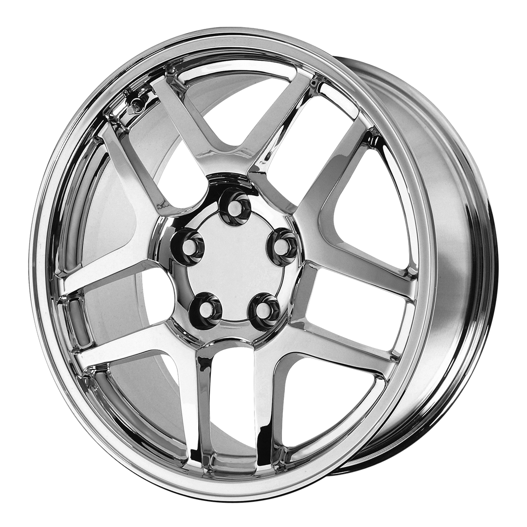 18x15 5x120.65 OE Creations Replica Wheels PR105 Chrome 58 offset 70.7 hub