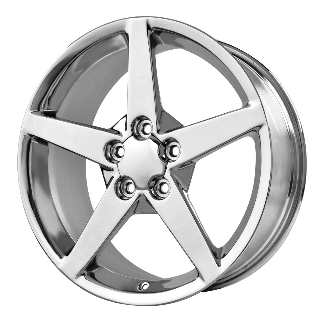 18x8.5 5x120.65 OE Creations Replica Wheels PR114 Chrome 56 offset 70.7 hub