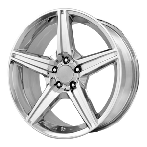 19x8.5 5x112 OE Creations Replica Wheels PR115 Chrome 35 offset 66.56 hub