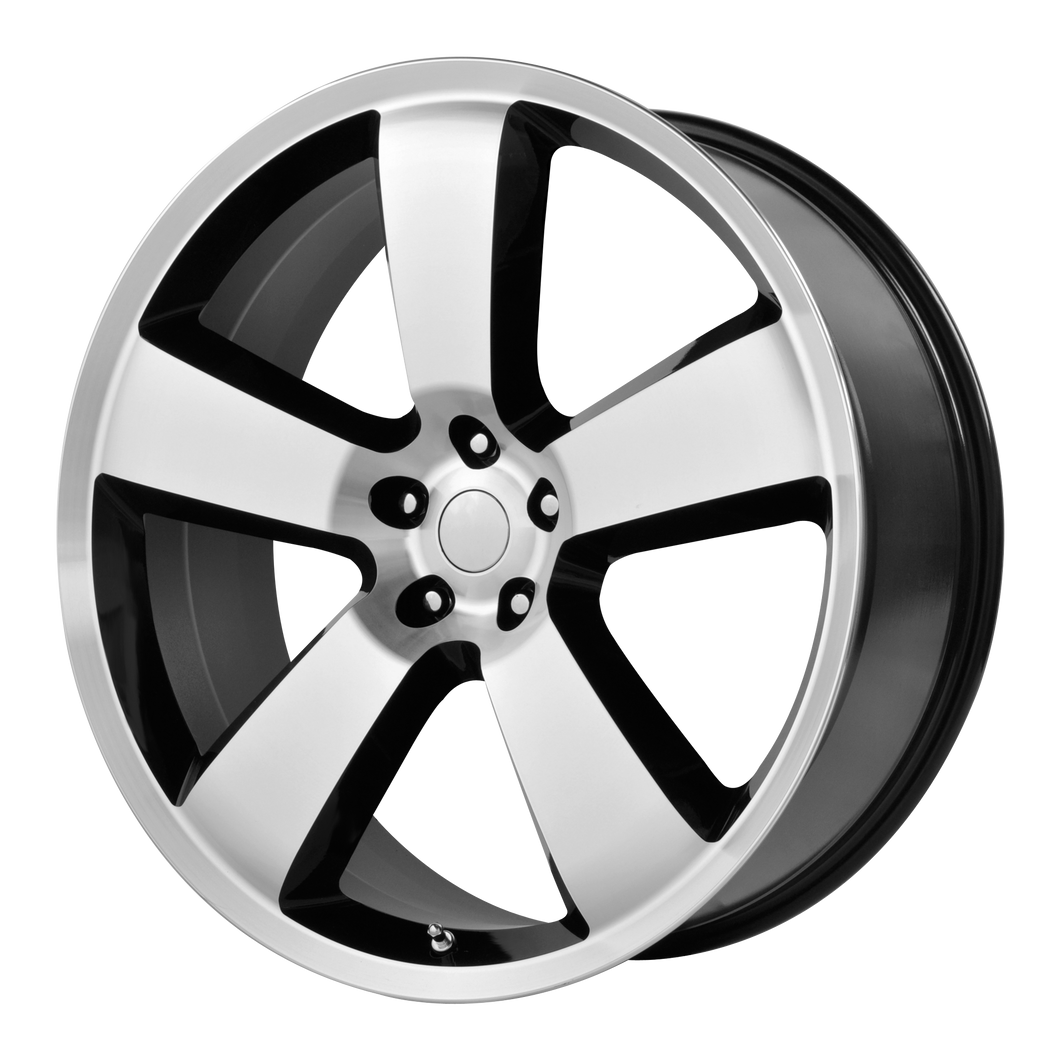 22x9 5x115 OE Creations Replica Wheels PR119 Gloss Black/Machined Lip 18 offset 71.5 hub