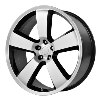 22x9 5x115 OE Creations Replica Wheels PR119 Gloss Black/Machined Lip 18 offset 71.5 hub