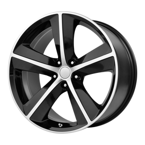 20x9 5x115 OE Creations Replica Wheels PR123 Gloss Black/Machined Spokes And Lip 20 offset 71.5 hub