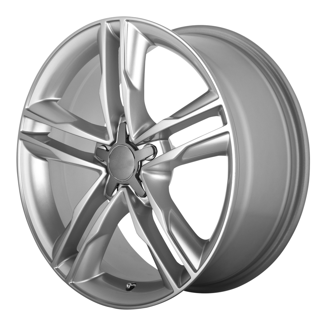 18x8 5x112 OE Creations Replica Wheels PR141 Hyper Silver 32 offset 66.6 hub