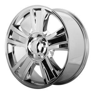 20x8.5 6x139.7 OE Creations Replica Wheels PR143 Chrome 31 offset 78.3 hub