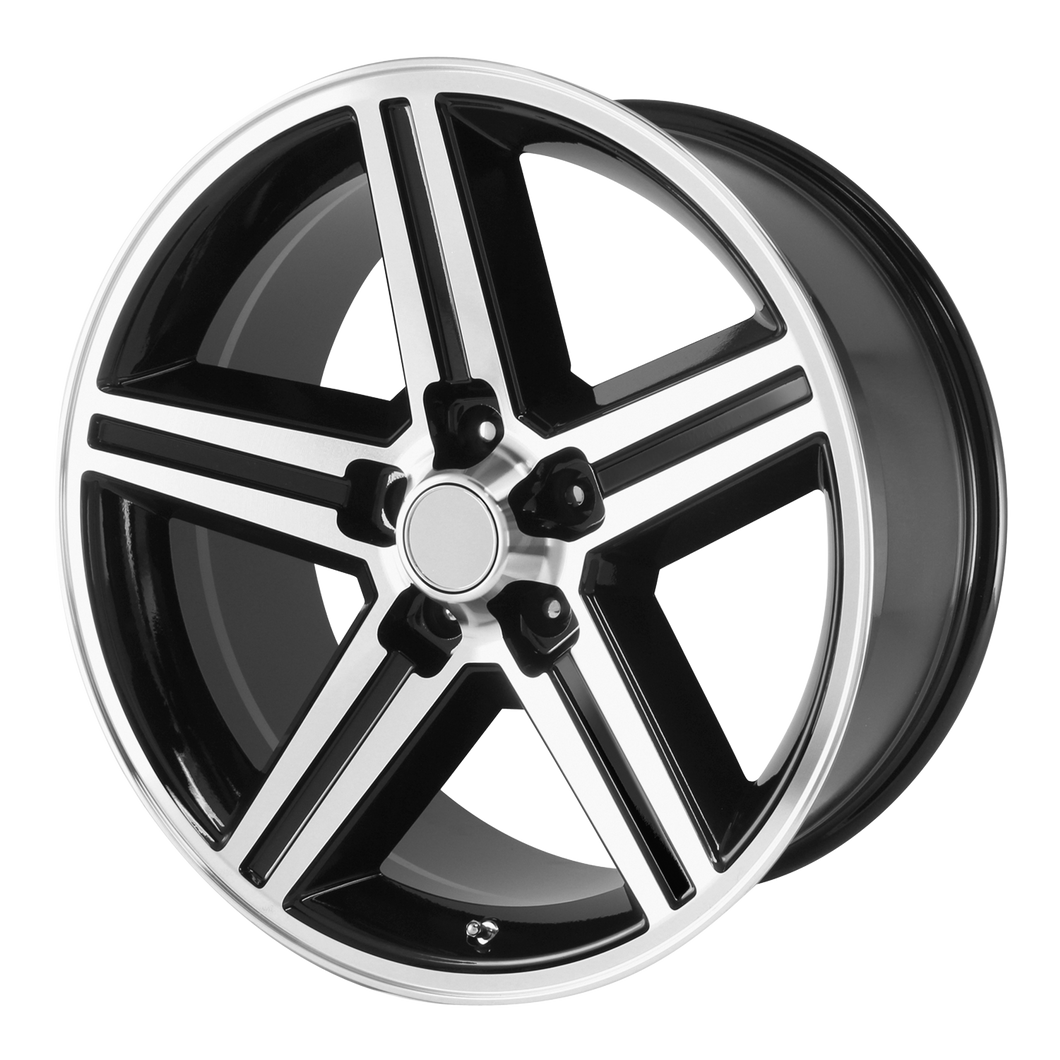 18x8 5x120.65 OE Creations Replica Wheels PR148 Gloss Black Machined 0 offset 73.1 hub