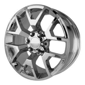 22x9 6x139.7 OE Creations Replica Wheels PR150 Chrome 27 offset 78.3 hub