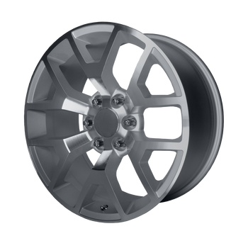 22x9 6x139.7 OE Creations Replica Wheels PR150 Silver Machined 27 offset 78.3 hub