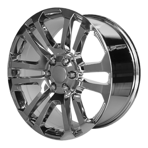 20x9 6x139.7 OE Creations Replica Wheels PR158 Chrome 24 offset 78.3 hub