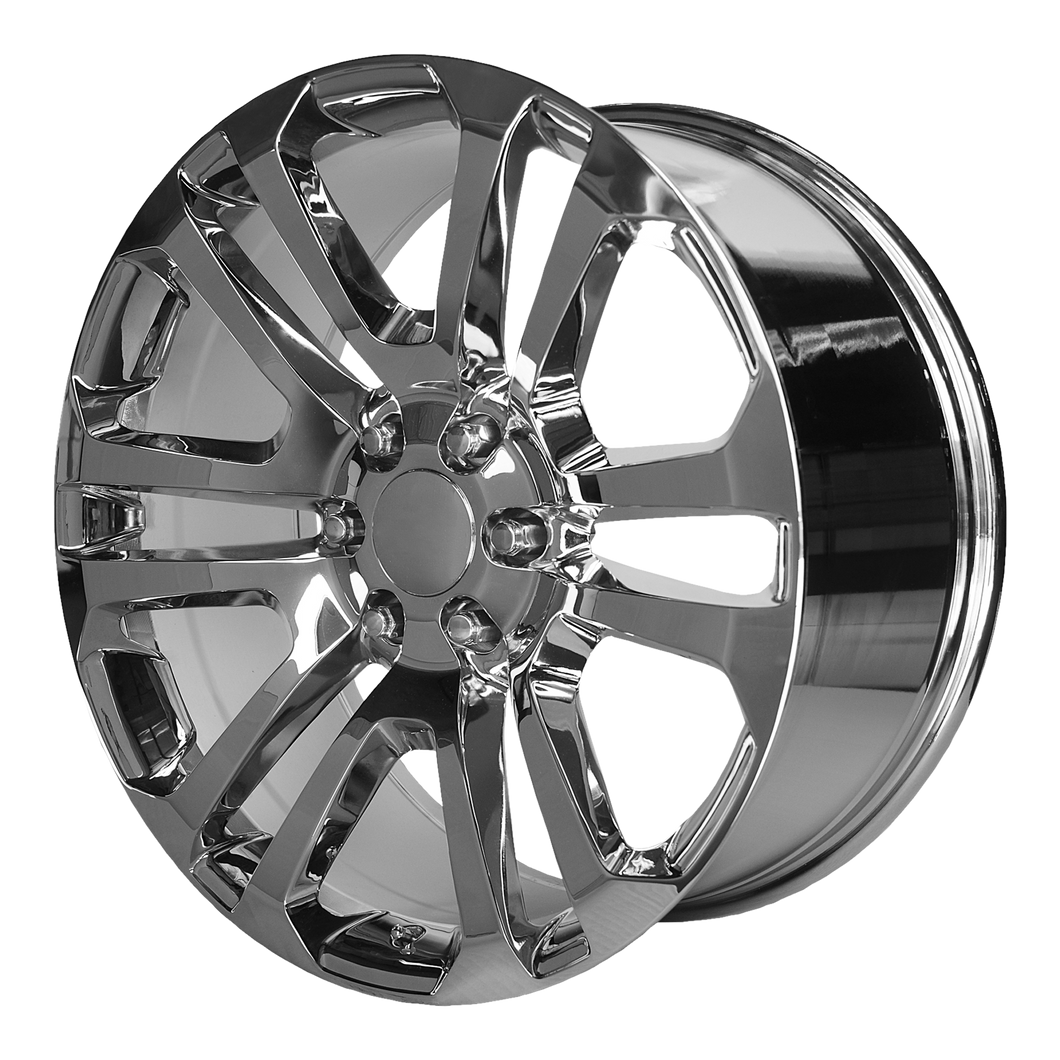 22x9 6x139.7 OE Creations Replica Wheels PR158 Chrome 24 offset 78.3 hub