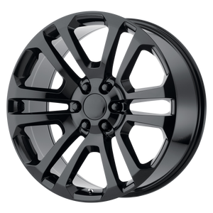 22x9 6x139.7 OE Creations Replica Wheels PR158 Gloss Black 24 offset 78.1 hub