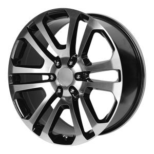 22x9 6x139.7 OE Creations Replica Wheels PR158 Gloss Black With Machined Face 24 offset 78.3 hub