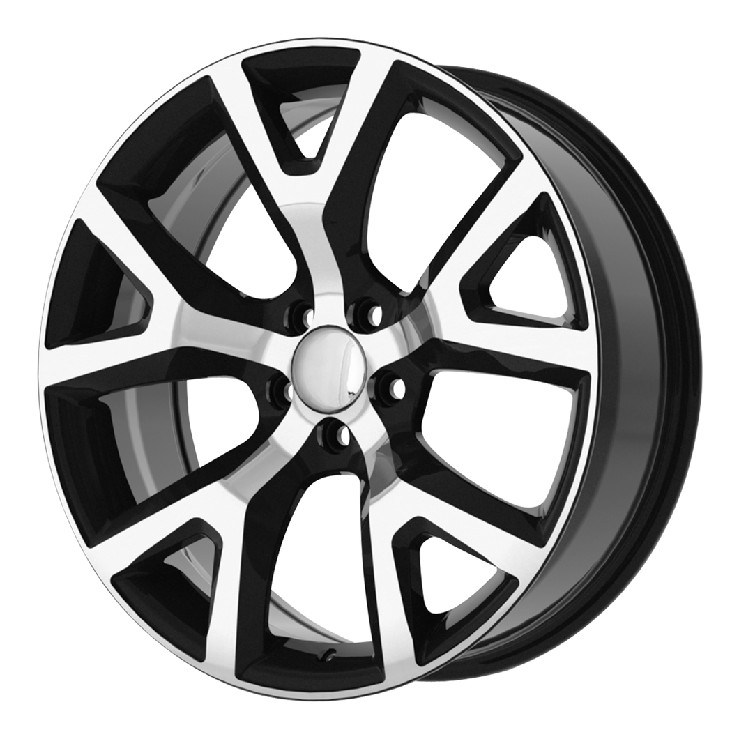 18x7.5 5x110 OE Creations Replica Wheels PR159 Gloss Black With Machined Face 31 offset 65.1 hub