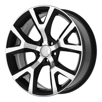 17x7.5 5x110 OE Creations Replica Wheels PR159 Gloss Black With Machined Face 31 offset 65.1 hub