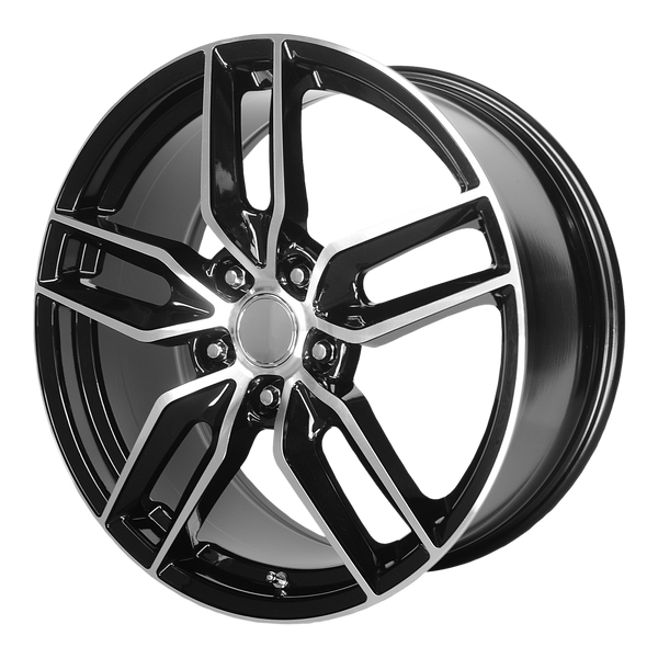 19x10 5x120.65 OE Creations Replica Wheels PR160 Gloss Black With Machined Spokes 56 offset 70.3 hub