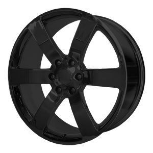 20x8 6x127 OE Creations Replica Wheels PR165 Gloss Black 45 offset 78.3 hub