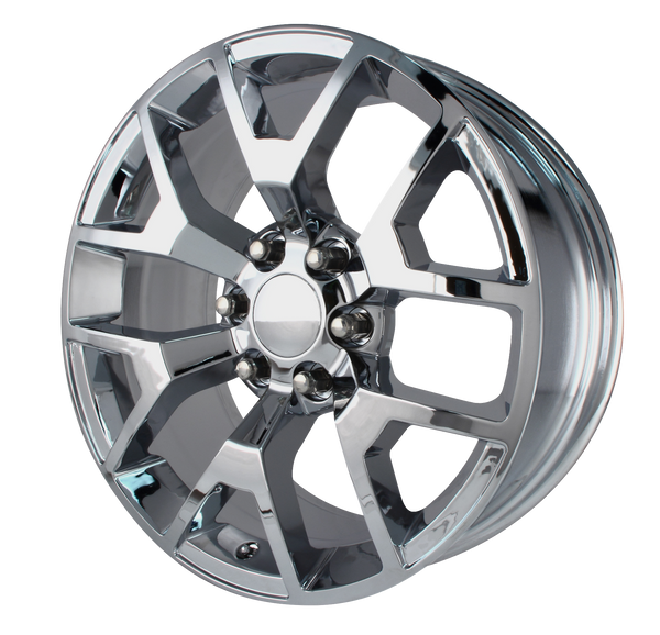 24x10 6x139.7 OE Creations Replica Wheels PR169 Chrome 31 offset 78.3 hub