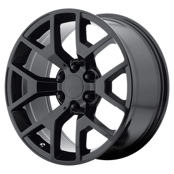 22x9 6x139.7 OE Creations Replica Wheels PR169 Gloss Black 27 offset 78.3 hub