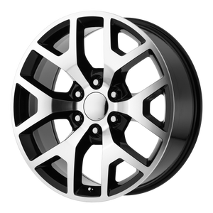 22x9 6x139.7 OE Creations Replica Wheels PR169 Gloss Black With Machined Spokes 27 offset 78.3 hub