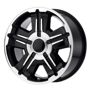 18x8 6x139.7 OE Creations Replica Wheels PR173 Gloss Black Machined 30 offset 78.3 hub