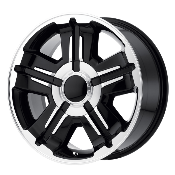 18x8 6x139.7 OE Creations Replica Wheels PR173 Gloss Black Machined 30 offset 78.3 hub