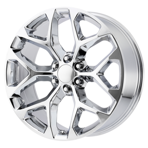 24x10 6x139.7 OE Creations Replica Wheels PR176 Chrome 31 offset 78.1 hub