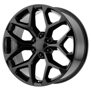 22x9 6x139.7 OE Creations Replica Wheels PR176 Gloss Black 24 offset 78.3 hub