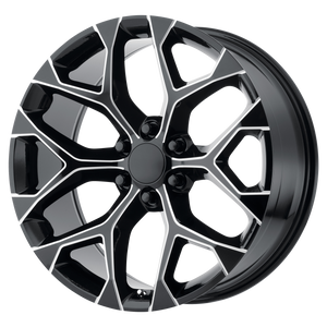 20x9 6x139.7 OE Creations Replica Wheels PR176 Gloss Black Milled 24 offset 78.1 hub