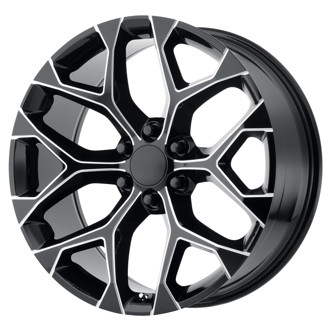 20x9 6x139.7 OE Creations Replica Wheels PR176 Gloss Black Milled 24 offset 78.1 hub