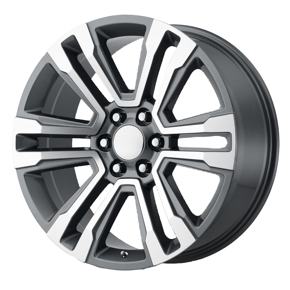 20x9 6x139.7 OE Creations Replica Wheels PR182 Gunmetal Machined 24 offset 78.1 hub