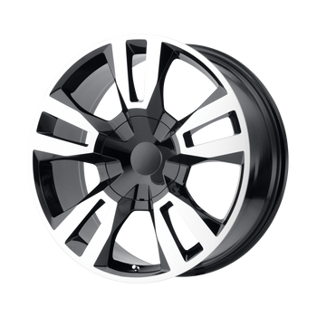 20x9 6x139.7 OE Creations Replica Wheels PR188 Gloss Black Machined 24 offset 78.1 hub