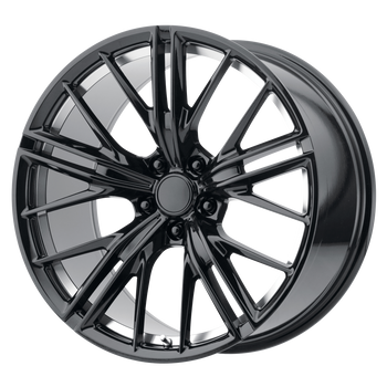 20x9 5x120 OE Creations Replica Wheels PR194 Gloss Black Machined 30 offset 67.06 hub
