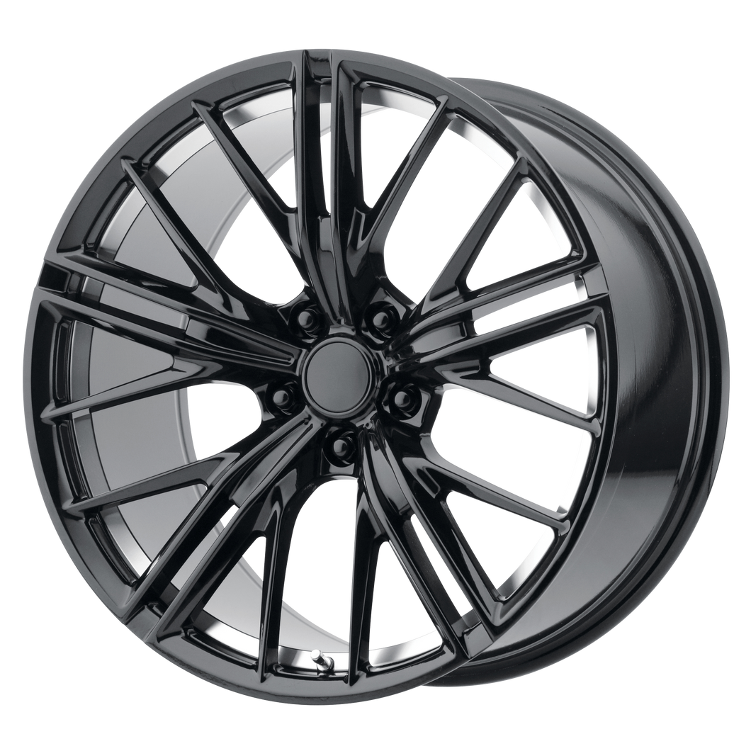 20x9 5x120 OE Creations Replica Wheels PR194 Gloss Black Machined 30 offset 67.06 hub