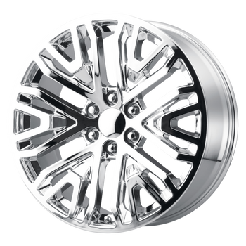 22x9 6x139.7 OE Creations Replica Wheels PR197 Chrome 28 offset 78.1 hub