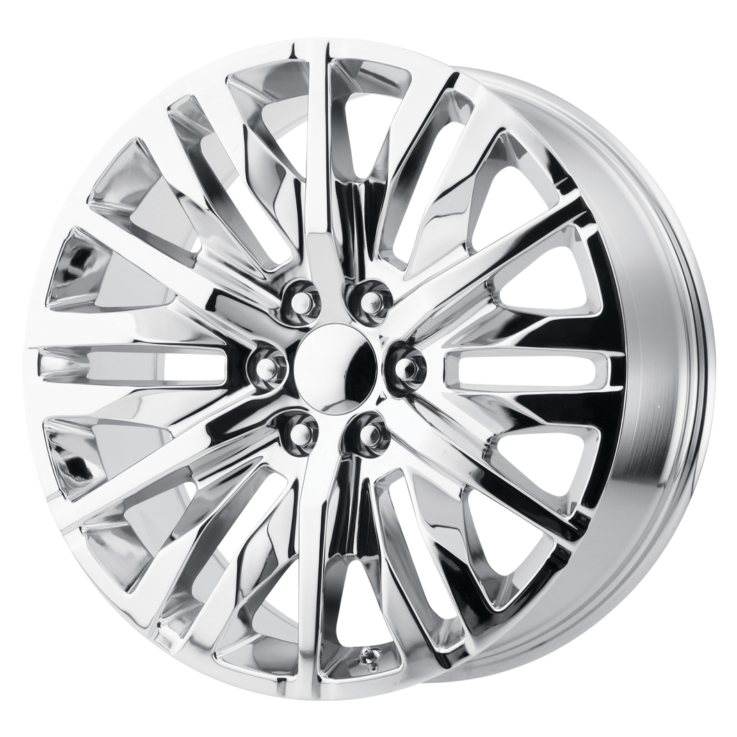 24x10 6x139.7 OE Creations Replica Wheels PR198 Chrome 31 offset 78.1 hub