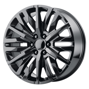 22x9 6x139.7 OE Creations Replica Wheels PR198 Gloss Black 28 offset 78.1 hub