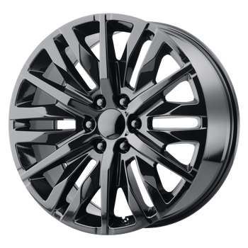 22x9 6x139.7 OE Creations Replica Wheels PR198 Gloss Black 28 offset 78.1 hub