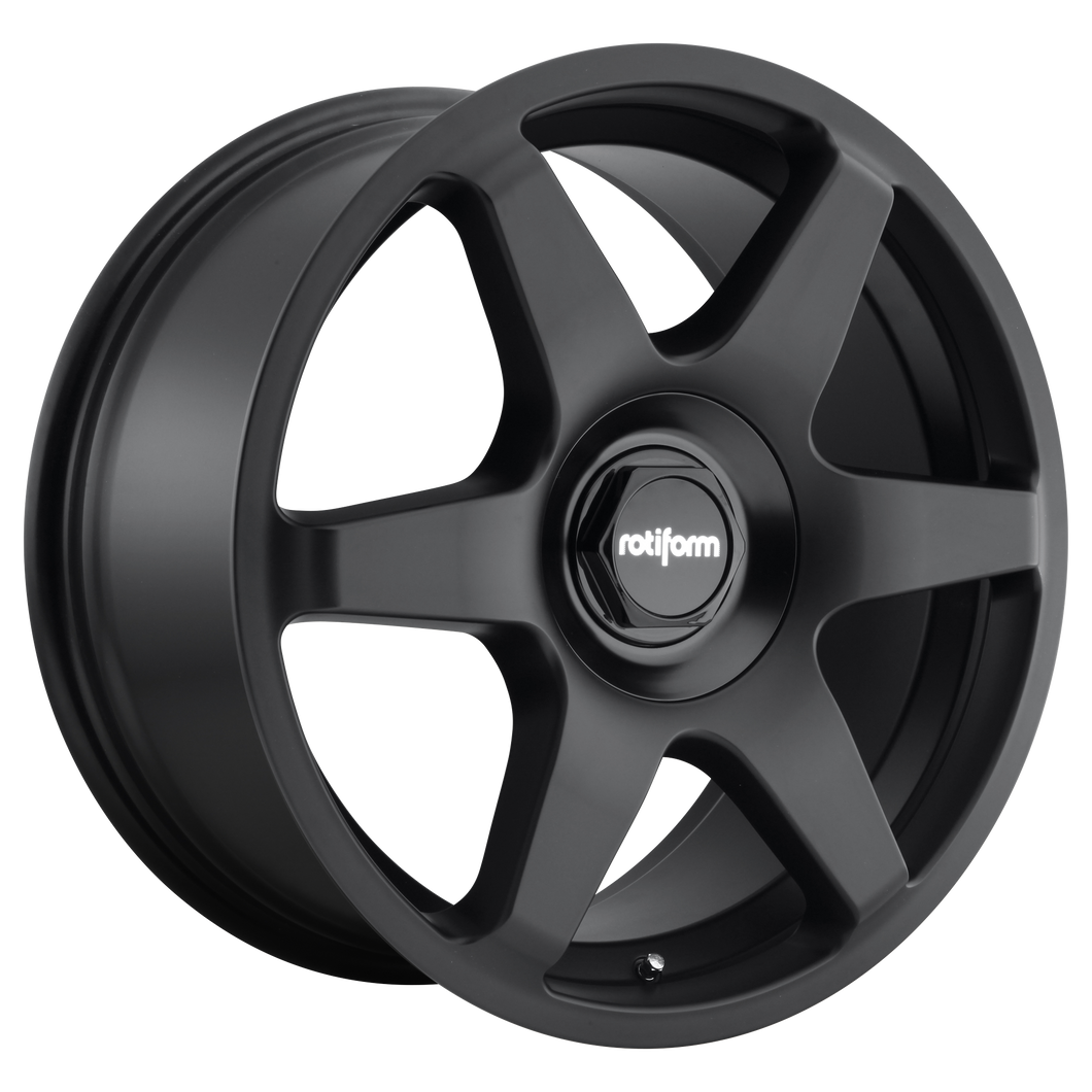 19x8.5 5x100/5x112 Rotiform Wheels R113 SIX Matte Black 35 offset 66.6 hub