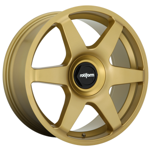 18x8.5 5x100/5x112 Rotiform Wheels R118 SIX Matte Gold 45 offset 66.6 hub