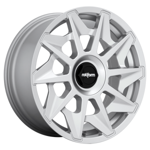 19x8.5 Blank Rotiform Wheels R124 CVT Gloss Silver 35 offset 72.56 hub