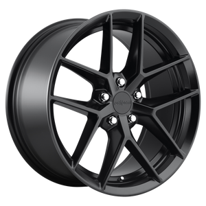 18x8.5 5x114.3 Rotiform Wheels R134 FLG Matte Black 45 offset 72.56 hub