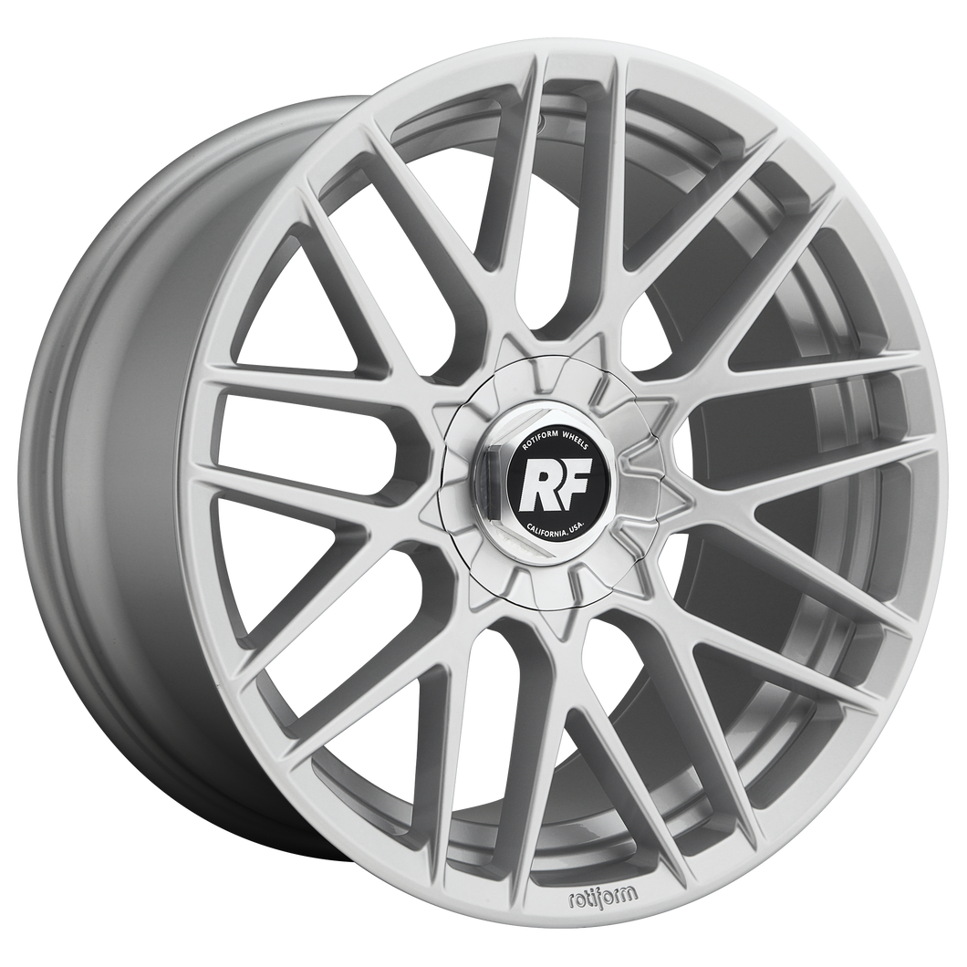 19x10 5x112/5x114.3 Rotiform Wheels R140 RSE Gloss Silver 35 offset 72.7 hub