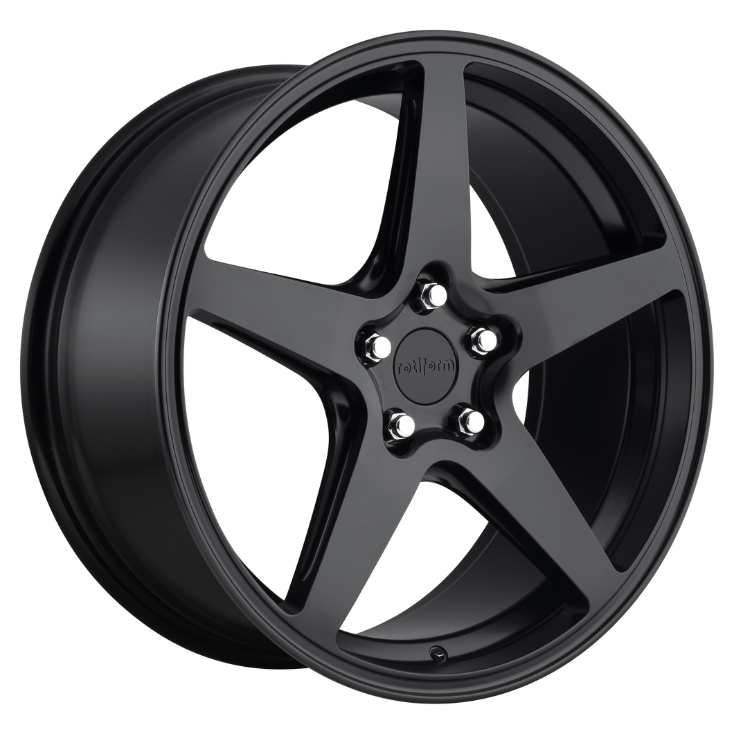 19x8.5 5x112 Rotiform Wheels R148 WGR Matte Black 45 offset 66.56 hub