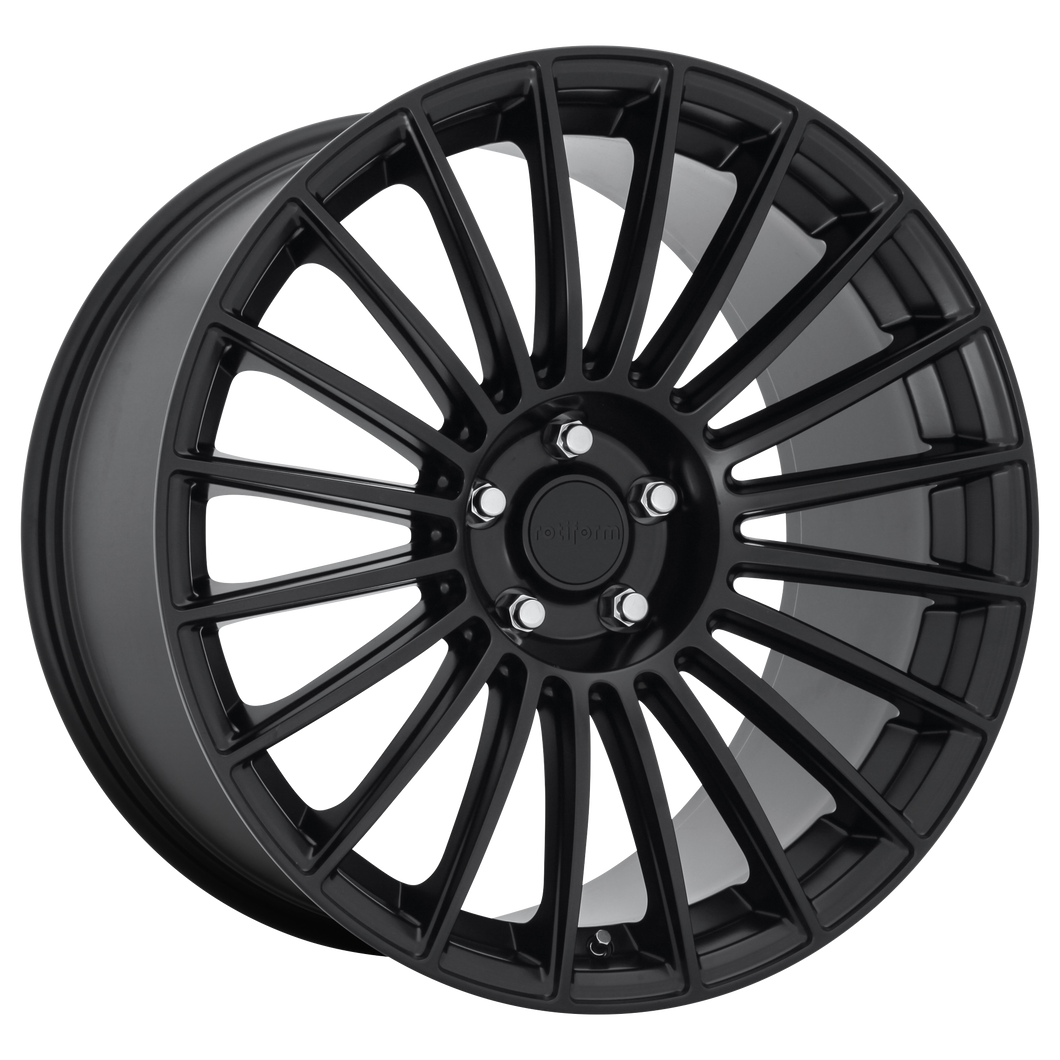 19x8.5 5x112 Rotiform Wheels R157 BUC Matte Black 45 offset 66.56 hub