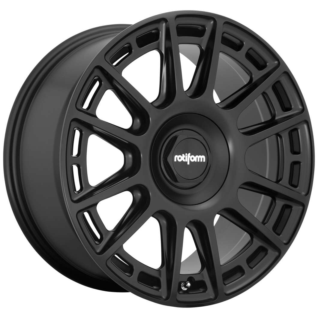 18x8.5 5x100/5x112 Rotiform Wheels R159 OZR Matte Black 35 offset 66.6 hub