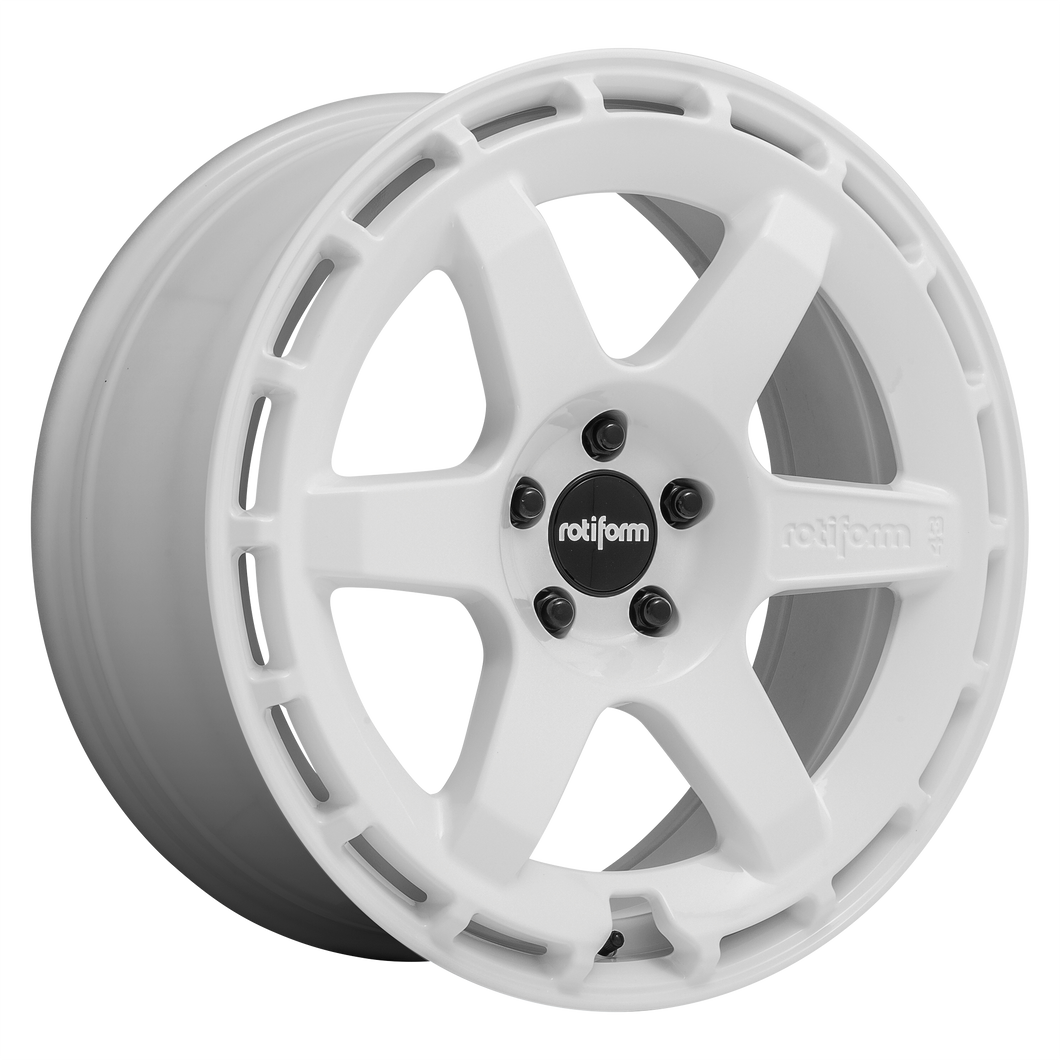 19x8.5 Blank Rotiform Wheels R183 KB1 Gloss White 35 offset 66.5 hub