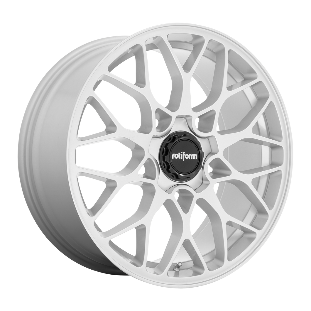 20x10.5 5x120 Rotiform Wheels R189 Gloss Silver 40 offset 72.5 hub