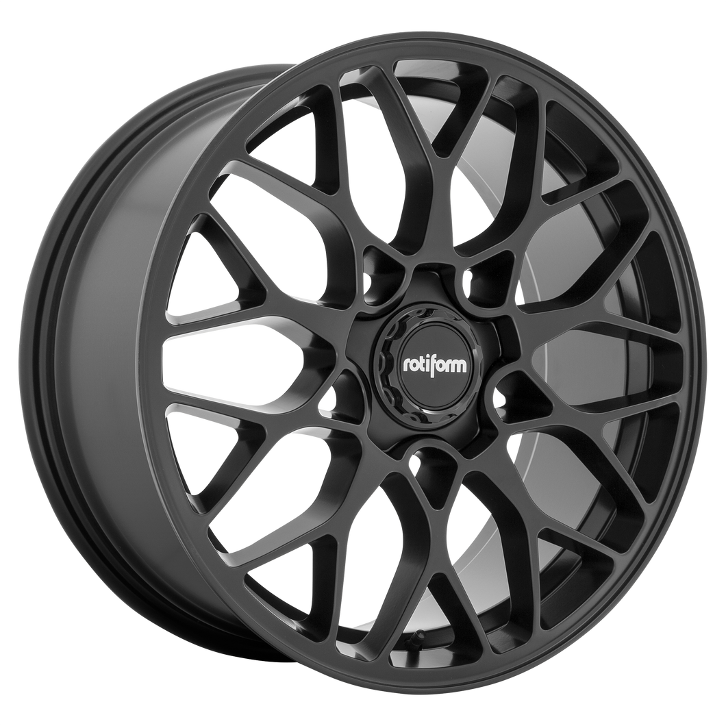 20x10.5 5x120 Rotiform Wheels R190 Matte Black 40 offset 72.5 hub