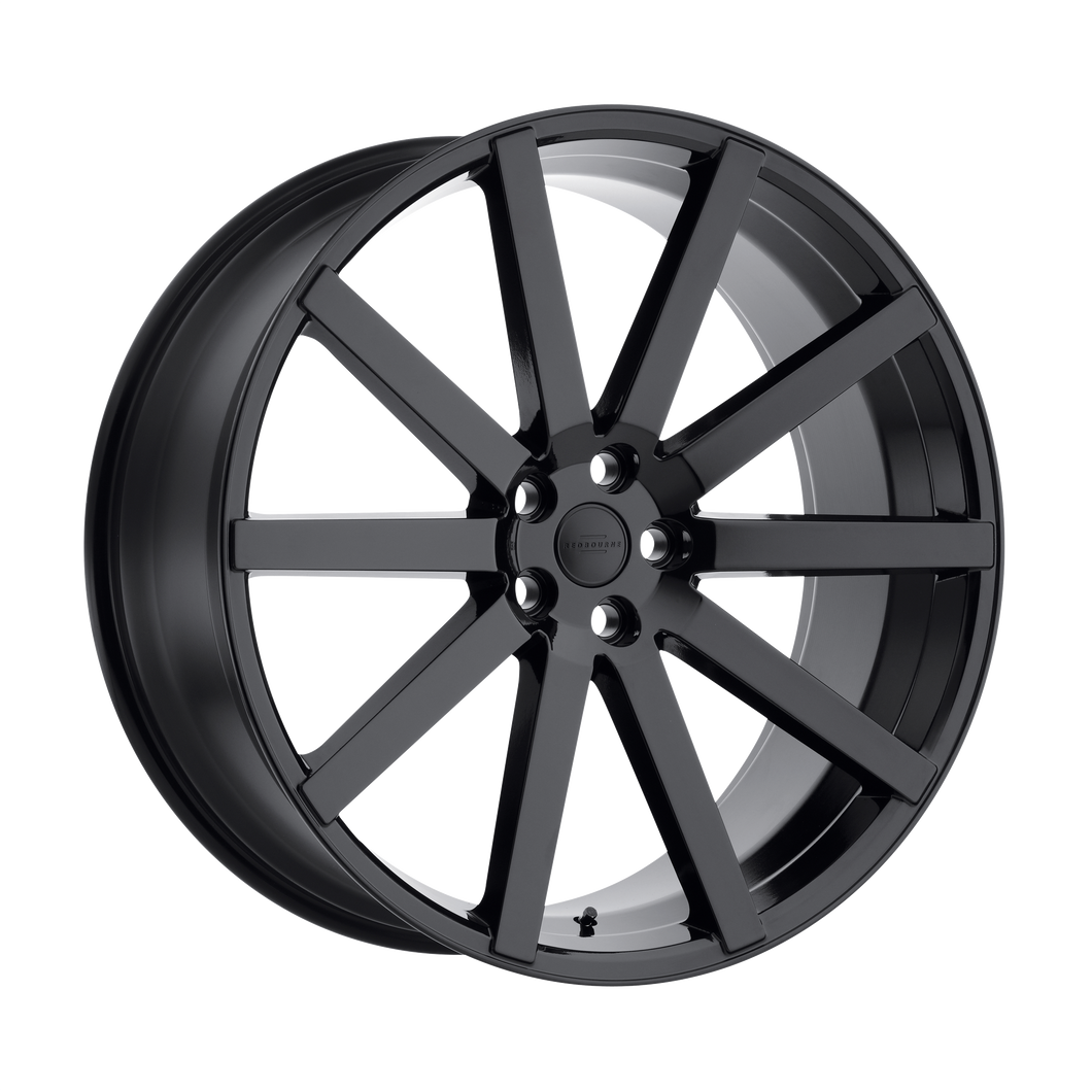 22x10 5x120 RedBourne Wheels Kensington Gloss Black 35 offset 72.56 hub